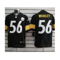 Nike Pittsburgh Steelers 56 Lamarr Woodley Black Elite NFL Jersey