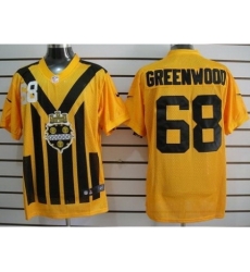 Nike Pittsburgh Steelers 68 L.C. Greenwood Yellow Elite 1933s Throwback NFL Jersey