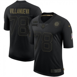 Nike Pittsburgh Steelers 78 Alejandro Villanueva Black 2020 Salute To Service Limited Jersey