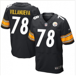 Nike Pittsburgh Steelers #78 Alejandro Villanueva Black Team Color Men 27s Stitched NFL Elite Jersey