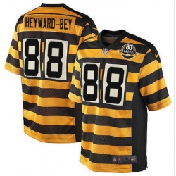 Nike Pittsburgh Steelers #88 Darrius Heyward-Bey Yellow Black Alternate 80TH Throwback Mens Stitched NFL Elite Jersey