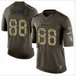 Nike Pittsburgh Steelers #88 Lynn Swann Green Mens Stitched NFL Limited Salute to Service Jersey