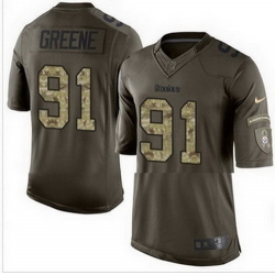 Nike Pittsburgh Steelers #91 Kevin Greene Green Mens Stitched NFL Limited Salute to Service Jersey