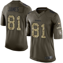 Nike Pittsburgh Steelers Jesse James #81 Salute To Service Jersey