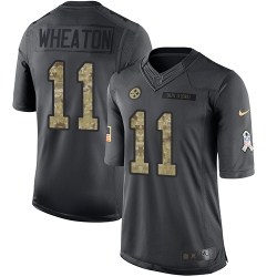 Nike Steelers #11 Markus Wheaton Black Mens Stitched NFL Limited 2016 Salute to Service Jersey