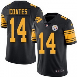 Nike Steelers #14 Sammie Coates Black Mens Stitched NFL Limited Rush Jersey