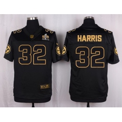 Nike Steelers #32 Franco Harris Black Mens Stitched NFL Elite Pro Line Gold Collection Jersey