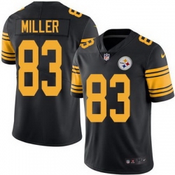 Nike Steelers #83 Heath Miller Black Mens Stitched NFL Limited Rush Jersey