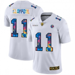 Pittsburgh Steelers 11 Chase Claypool Men White Nike Multi Color 2020 NFL Crucial Catch Limited NFL Jersey