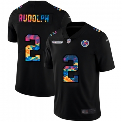 Pittsburgh Steelers 2 Mason Rudolph Men Nike Multi Color Black 2020 NFL Crucial Catch Vapor Untouchable Limited Jersey