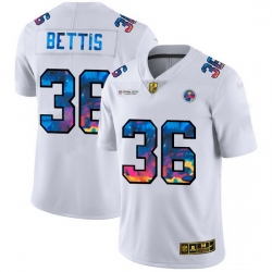 Pittsburgh Steelers 36 Jerome Bettis Men White Nike Multi Color 2020 NFL Crucial Catch Limited NFL Jersey