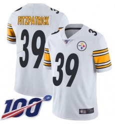 Steelers #39 Minkah Fitzpatrick White Men's Stitched Football 100th Season Vapor Limited Jersey