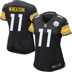 Nike Steelers #11 Markus Wheaton Black Team Color Womens Stitched NFL Elite Jersey