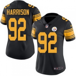 Nike Steelers #92 James Harrison Black Womens Stitched NFL Limited Rush Jersey