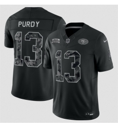 Men San Francisco 49ers 13 Brock Purdy Black F U S E 2026 Salute to Service Limited Stitched Football Jersey Men San Francisco 49ers 13 Brock Purdy Black F U S E 2026 Salute to Service Limited Stitched Football Jersey