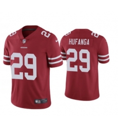 Men San Francisco 49ers 29 Talanoa Hufanga Red Vapor Limited Jersey II