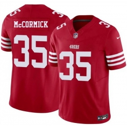 Men San Francisco 49ers  35 Sincere McCormick Red 2026 F U S E  Vapor Untouchable Limited Stitched Football Jersey