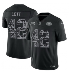 Men San Francisco 49ers 42 Ronnie Lott Black F U S E 2026 Salute to Service Limited Stitched Football Jersey Men San Francisco 49ers 42 Ronnie Lott Black F U S E 2026 Salute to Service Limited Stitched Football Jersey