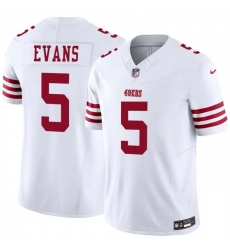 Men San Francisco 49ers 5 Mike Evans White 2026 F U S E Vapor Untouchable Limited Stitched Football Jersey Men San Francisco 49ers 5 Mike Evans White 2026 F U S E Vapor Untouchable Limited Stitched Football Jersey