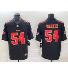 Men San Francisco 49ers 54 Fred Warner Black Vapor Untouchable Limited Stitched Jersey