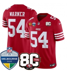 Men San Francisco 49ers 54 Fred Warner Red 80th Anniversary And Melbourne Game Patch 2026 F U S E Vapor Untouchabl2026 F U S E Vapor Untouchable Limited Men San Francisco 49ers 54 Fred Warner Red 80th Anniversary And Melbourne Game Patch 2026 F U S E Vapor Untouchabl2026 F U S E Vapor Untouchable Limited