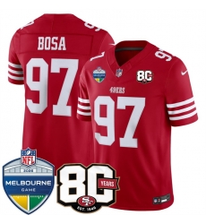 Men San Francisco 49ers 97 Nick Bosa Red 80th Anniversary And Melbourne Game Patch 2026 F U S E Vapor Untouchabl2026 F U S E Vapor Untouchable Limited S Men San Francisco 49ers 97 Nick Bosa Red 80th Anniversary And Melbourne Game Patch 2026 F U S E Vapor Untouchabl2026 F U S E Vapor Untouchable Limited S