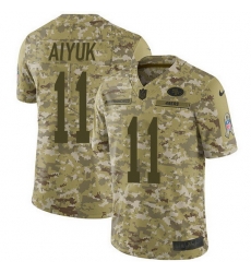 Nike 49ers 11 Brandon Aiyuk Camo Men Stitched NFL Limited 2018 Salute To Service Jersey