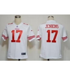 Nike San Francisco 49ers 17 A.J. Jenkins White Game NFL Jersey