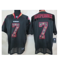 Nike San Francisco 49ers 7 Colin Kaepernick Black Elite Lights Out NFL Jersey