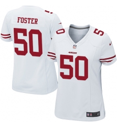 Nike 49ers #50 Reuben Foster White Womens Stitched NFL Elite Jersey