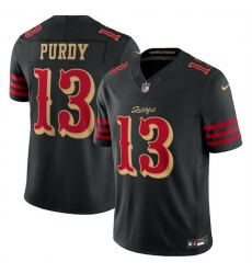 Women San Francisco 49ers 13 Brock Purdy Black 2025 F U S E Rivalries Vapor Limited Stitched Football Jersey Women San Francisco 49ers 13 Brock Purdy Black 2025 F U S E Rivalries Vapor Limited Stitched Football Jersey