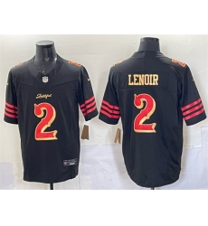 Youth San Francisco 49ers 2 Deommodore Lenoir Black 2025 F U S E Rivalries Vapor Limited Stitched Football Jersey