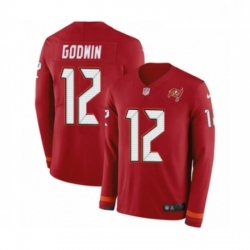 Mens Nike Tampa Bay Buccaneers 12 Chris Godwin Limited Red Therma Long Sleeve NFL Jersey