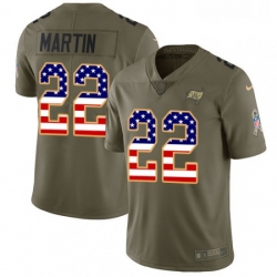 Mens Nike Tampa Bay Buccaneers 22 Doug Martin Limited OliveUSA Flag 2017 Salute to Service NFL Jersey