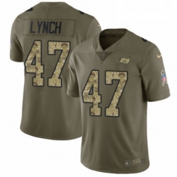 Mens Nike Tampa Bay Buccaneers 47 John Lynch Limited OliveCamo 2017 Salute to Service NFL Jersey