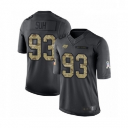 Mens Tampa Bay Buccaneers 93 Ndamukong Suh Limited Black 2016 Salute to Service Football Jersey