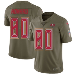 Nike Buccaneers #80 O J Howard Olive Mens Stitched NFL Limited 2017 Salute to Service Jersey