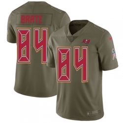 Nike Buccaneers #84 Cameron Brate Olive Mens Stitched NFL Limited 2017 Salute To Service Jersey