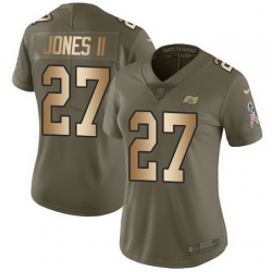 Nike Buccaneers #27 Ronald Jones II Olive Gold Womens Stitched NFL Limited 2017 Salute to Service Jersey