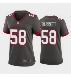 Women Nike Tampa Bay Buccaneers 58 Shaquil Barrett Pewter Alternate Vapor Limited Jersey