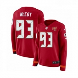 Womens Nike Tampa Bay Buccaneers 93 Gerald McCoy Limited Red Therma Long Sleeve NFL Jersey