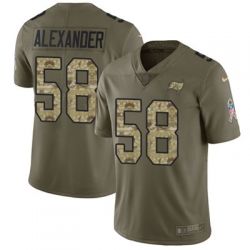 Youth Nike Buccaneers #58 Kwon Alexander Olive Camo Stitched NFL Limited 2017 Salute to Service Jersey