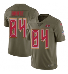 Youth Nike Buccaneers #84 Cameron Brate Olive Stitched NFL Limited 2017 Salute to Service Jersey