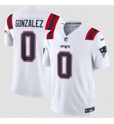 Men New England Patriots 0 Christian Gonzalez White 2026 F U S E Vapor Limited Stitched Football Jersey Men New England Patriots 0 Christian Gonzalez White 2026 F U S E Vapor Limited Stitched Football Jersey