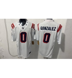 Men New England Patriots 0 Christian Gonzalez White F U S E Vapor Limited Stitched Football Jersey Men New England Patriots 0 Christian Gonzalez White F U S E Vapor Limited Stitched Football Jersey
