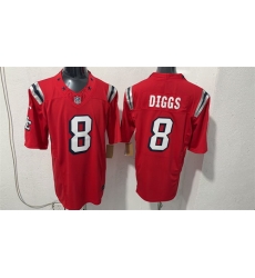 Men New England Patriots  8 Stefon Diggs Red F U S E  Vapor Limited Stitched Football Jersey