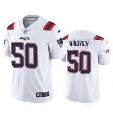 New England Patriots 50 Chase Winovich Men Nike White 2020 Vapor Limited Jersey