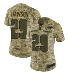 Nike Patriots #29 Duke Dawson Camo Women Stitched NFL Limited 2018 Salute to Service Jersey