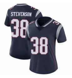 Women New England Patriots Rhamondre Stevenson #38 Navy Vapor Limited Jersey