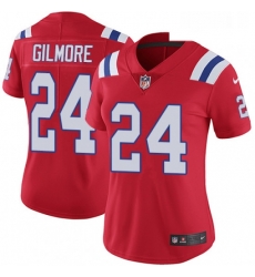 Womens Nike New England Patriots 24 Stephon Gilmore Red Alternate Vapor Untouchable Limited Player NFL Jersey